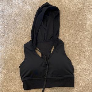 Hooded Sports Bra with Removable Padding